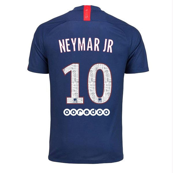 Camiseta Paris Saint Germain NO.10 Neymar JR Replica Primera Ropa 2019/20 Azul